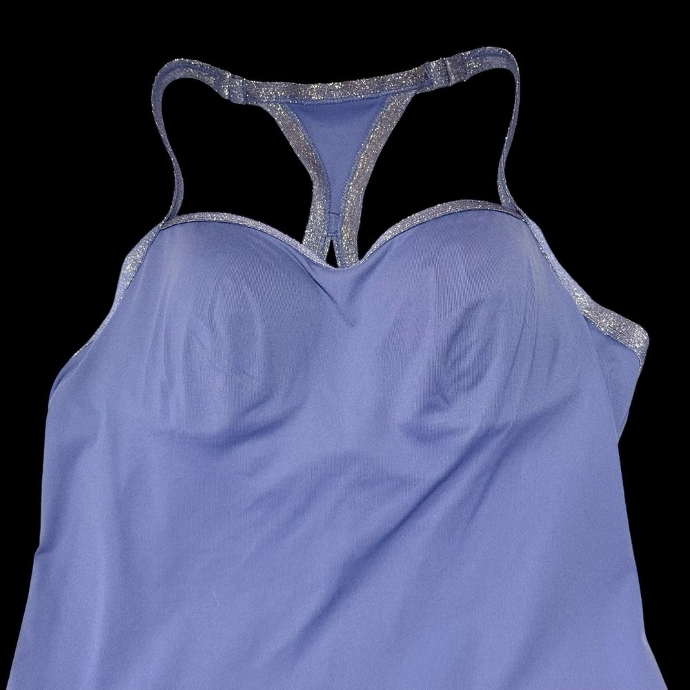Victoria's Secret VSX Sexy Sport Racerback Tank‎ Top 34D UW Purple Metallic
